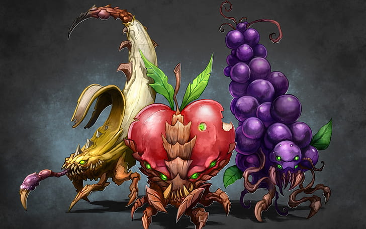Fruits Starcraft 2, games, strategy, HD wallpaper