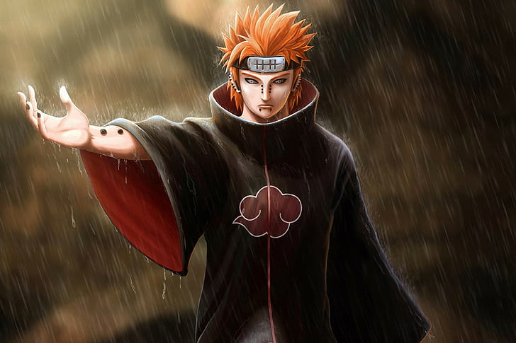 Anime, Naruto, Akatsuki (Naruto), Schmerz (Naruto), Rinnegan (Naruto), HD-Hintergrundbild