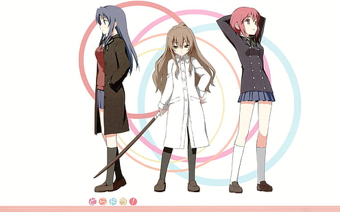 아니메, Toradora !, Ami Kawashima, Minori Kushieda, Taiga Aisaka, HD 배경 화면 HD wallpaper