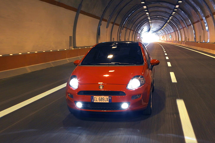 Fiat Punto 2012, автомобиль, HD обои