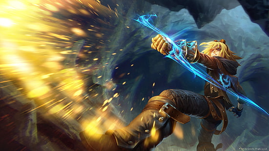 League of Legends Ezreal wallpaper, Ezreal from League of Legends illustration, League of Legends, gry wideo, Ezreal, fantasy art, Tapety HD HD wallpaper