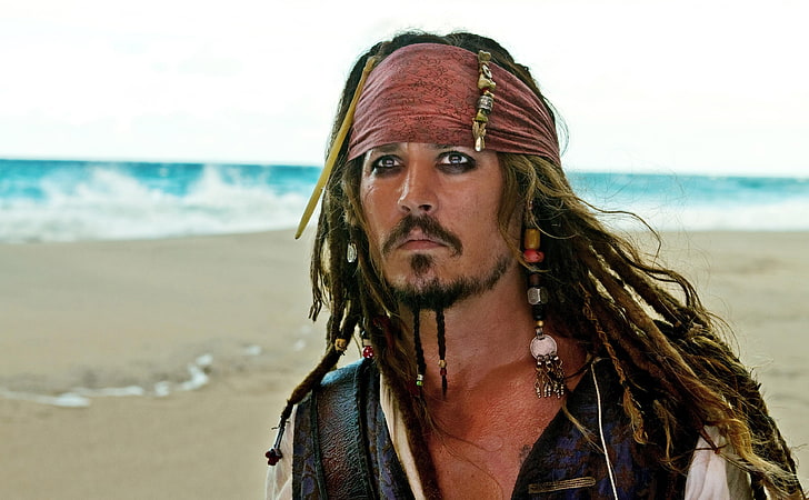 Kapitan Jack Sparrow Piraci z ..., Jack Sparrow, Filmy, Piraci z Karaibów, Karaiby, Kapitan, Jack, Piraci, Nieznajomy, Pływy, Wróbel, Tapety HD