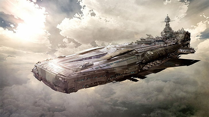 Raumschiff 3D-Illustration, Science-Fiction, futuristisch, HD-Hintergrundbild