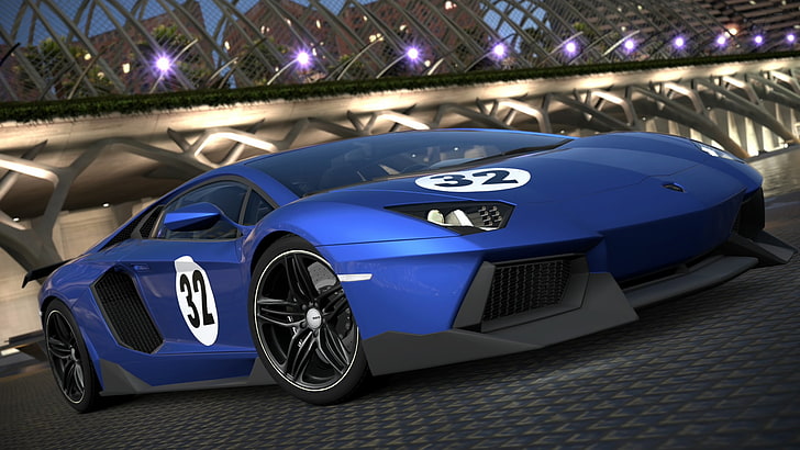 Gran Turismo 6, Lamborghini Aventador, Мадрид, Валенсия, Испания, суперкары, автомобиль, видеоигры, HD обои