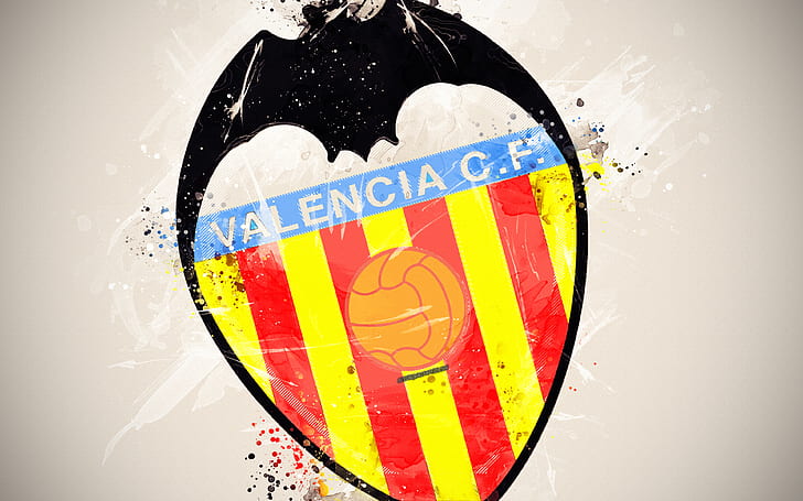 Sepak Bola, CF Valencia, Emblem, Logo, Wallpaper HD