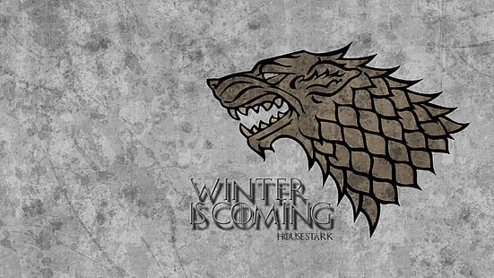 Game of Thrones, House Stark, sigils, Winter Is Coming, TV, HD tapet HD wallpaper