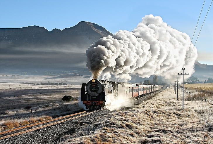 القطار والمركبة والسكك الحديدية، خلفية HD