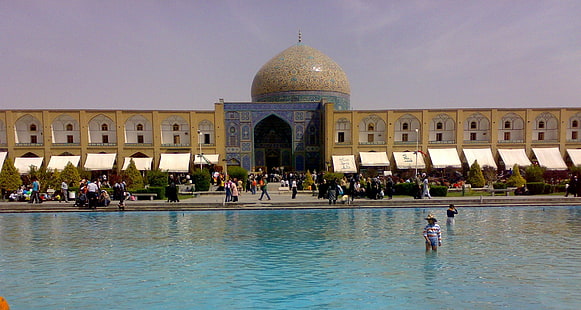 이란, 이스파한, 사원, 셰이크 로트 폴라 모스크, HD 배경 화면 HD wallpaper