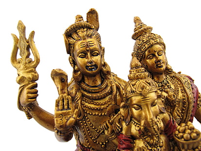 Patung Ganesh Siwa Parvati, Ganesha figruine, Dewa, Dewa Siwa, Ganesha, Siwa, patung, tuan, parvati, Wallpaper HD HD wallpaper