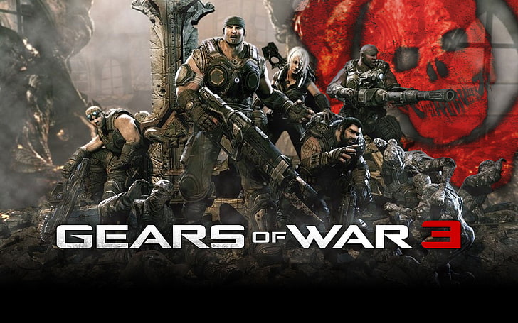 Gears of War 3, plakat Gears of War 3, gry, Tapety HD