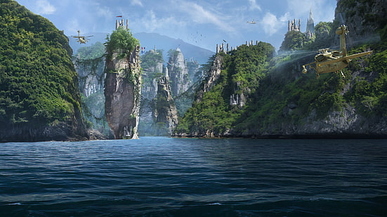 Fantasy World 4K, Мир, Фэнтези, HD обои HD wallpaper