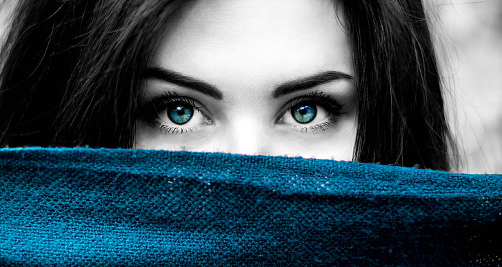 Kobieta, 4K, Piękna, Niebieskie oczy, Dziewczyna, 8K, Tapety HD