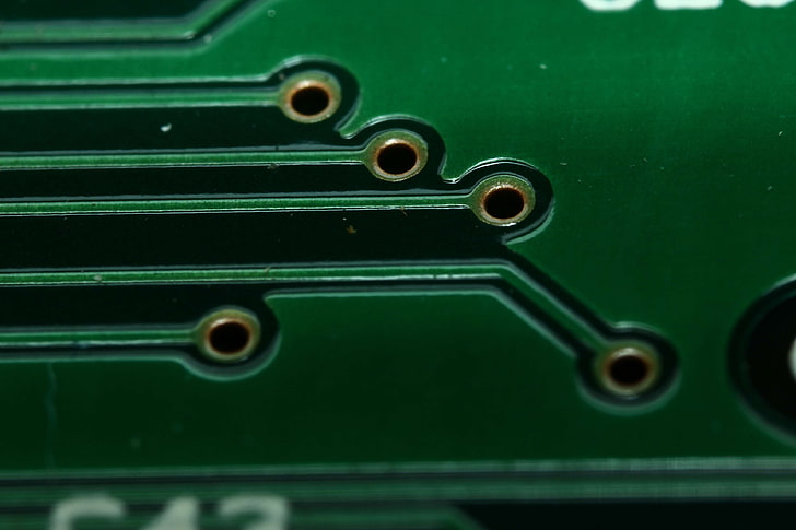 board, close, computer, conductors, current, electrical engineering, electronics, holes, macro, macro photography, multilayer, print plate, printed circuit board, technology, via, voltage, HD wallpaper