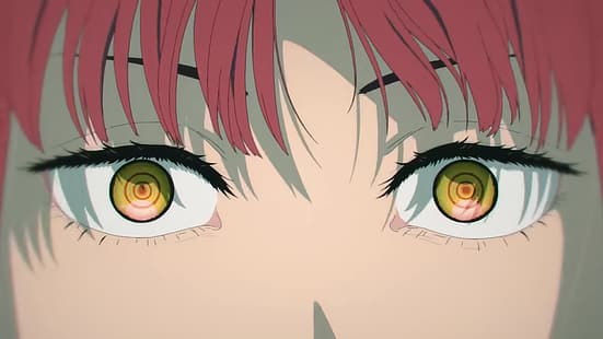 Макима (Человек с бензопилой), Человек с бензопилой, Дьявол, аниме девушки, желтые глаза, рыжий, аниме, манга, HD обои HD wallpaper
