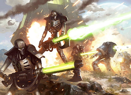 Warhammer, Warhammer 40K, Necron (Warhammer), Space Marine, HD-Hintergrundbild HD wallpaper