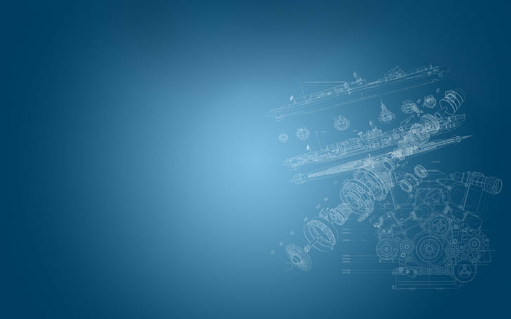 Blue, Engineering, Engines, Graphic Design, ship, Simple Background, HD  wallpaper | Wallpaperbetter
