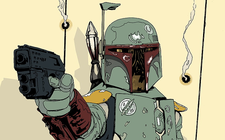 Ilustrasi Boba Fett, Star Wars, Boba Fett, Wallpaper HD
