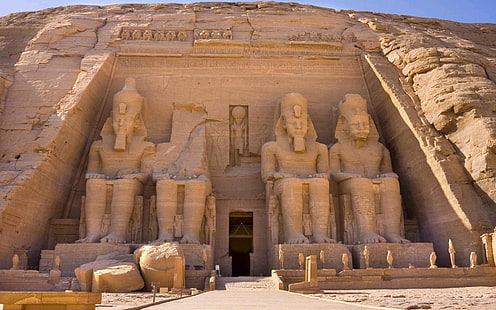 Egypt landmark, Egypt, Egyptian, ancient, building, old building, HD wallpaper HD wallpaper