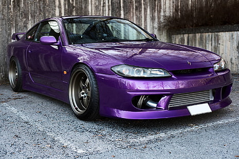 фиолетовый купе, Nissan Silvia Spec-R, японские автомобили, JDM, S15, Silvia S15, Nissan S15, Stanceworks, StanceNation, HD обои HD wallpaper