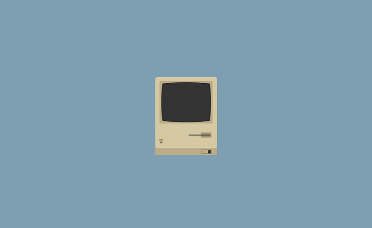 Macintosh minimalisme, moniteur d'ordinateur beige, ordinateurs, Mac, minimalisme, macintosh, Fond d'écran HD