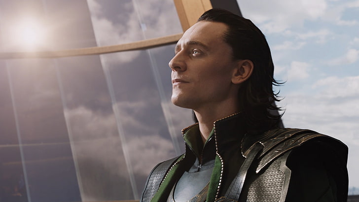 Zrzut ekranu z filmu Loki, czarny charakter, drużyna, Marvel, superbohaterowie, The Avengers, Loki, Tom Hiddleston, S. H. I. E. L. D, Shield, organizacja, Tapety HD