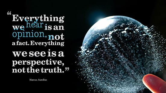 Truth Or Fact Quotes, everything we hear is and opinion not a fact qoute, 1920x1080, HD wallpaper HD wallpaper