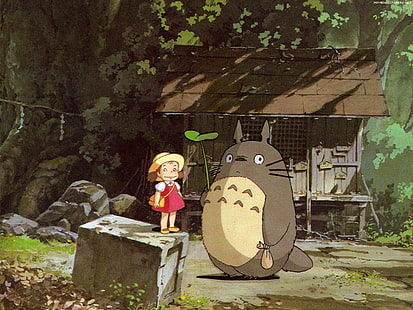 My Neighbor Totoro, Studio Ghibli, อะนิเมะ, วอลล์เปเปอร์ HD HD wallpaper