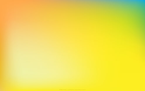 Desain abstrak gradien kuning oranye hijau, Wallpaper HD HD wallpaper