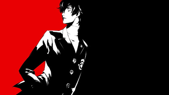 Tapete mit männlichem Anime-Charakter, Persona, Persona 5, Akira Kurusu, HD-Hintergrundbild HD wallpaper