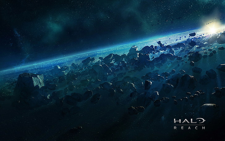 asteroid Autumn Halo Reach: Asteroid field Video Games Halo HD Art, есен, астероид, на, господар, шеф, благороден, HD тапет