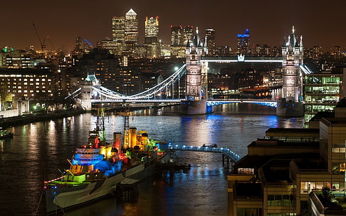 Тауэрский мост, Лондон, городской пейзаж, Лондон, Англия, Великобритания, Тауэрский мост, HD обои HD wallpaper