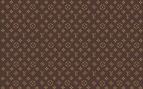  patterns, brown, Louis Vuitton, fon, HD wallpaper HD wallpaper