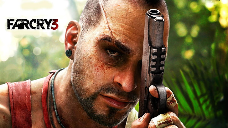 Far Cry 3 kapak, Far Cry, Vaas, Far Cry 3, silah, video oyunları, HD masaüstü duvar kağıdı