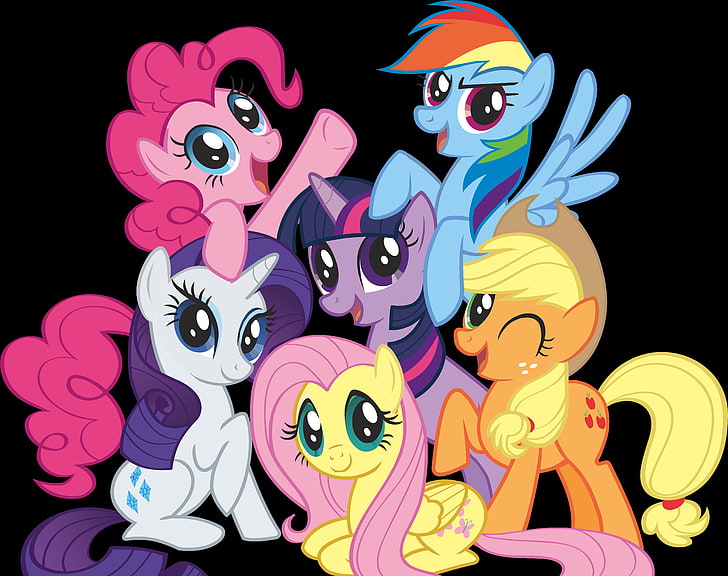 My little pony fluttershy pony rainbow dash twilight sparkle rare pinkie pie applejack my little Technology Apple HD Art, ponies, my little pony, Rainbow Dash, Twilight Sparkle, Fluttershy, Rarity, วอลล์เปเปอร์ HD