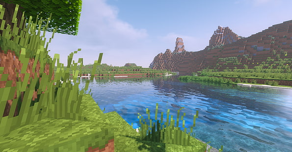 Minecraft, paysages naturels, Fond d'écran HD HD wallpaper