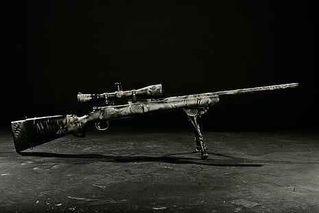 винтовки, Remington, пистолет, прицелы, M24 SWS, снайперская винтовка, HD обои HD wallpaper