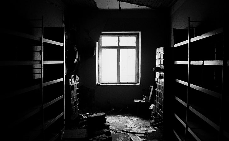 Armênia, luz da esperança, janela de vidro marrom com moldura de madeira, preto e branco, armênia, luz, janela, foto de edgar varjapetyan, HD papel de parede