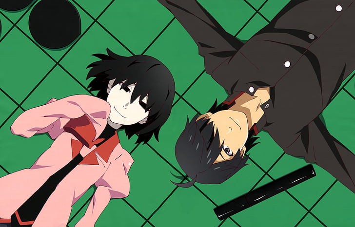 Anime, Monogatari (Série), Koyomi Araragi, Ougi Oshino, HD papel de parede
