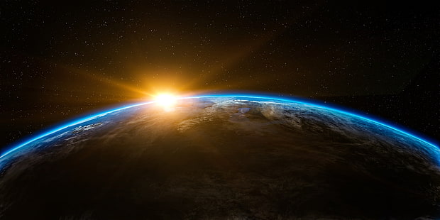 4K, Ziemia, Wschód słońca, Planeta, Tapety HD HD wallpaper