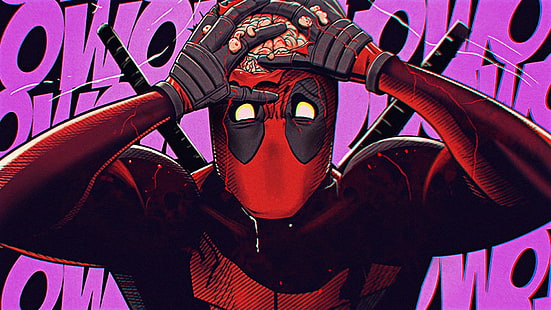 Deadpool, Deadpool 2, artwork, digital art, simple, Marvel Comics, DubstepGutter, HD wallpaper HD wallpaper
