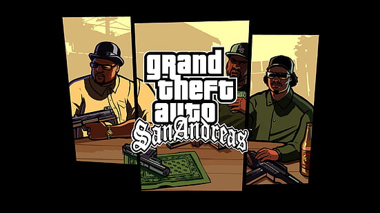 Grand Theft Auto, Grand Theft Auto: Сан-Андреас, Big Smoke (Grand Theft Auto), Райдер (Grand Theft Auto), Сладкий Джонсон, HD обои HD wallpaper