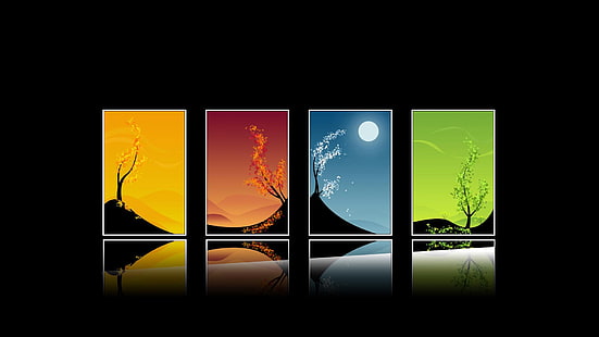 panneaux de saisons 1920x1080 Nature Seasons HD Art, saisons, panneaux, Fond d'écran HD HD wallpaper