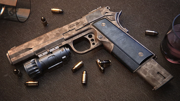 weapon, firearm, gun, trigger, handgun, gun barrel, ammunition, bullets, HD wallpaper