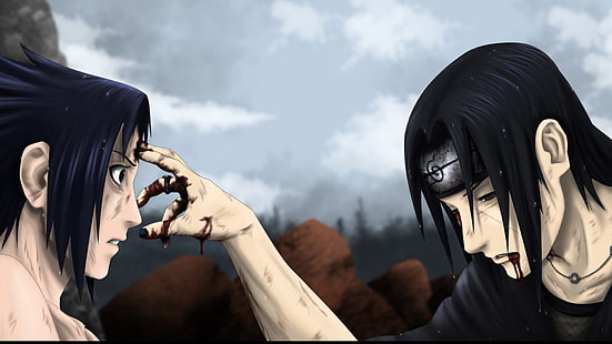Uchiha Itachi, Naruto (anime), Uchiha Sasuke, HD wallpaper HD wallpaper
