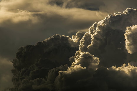 awan, mendung, awan gelap, dramatis, suram, langit, Wallpaper HD HD wallpaper