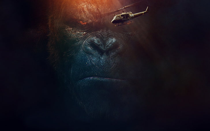 Fondo de pantalla digital de Kong Island, Película, Kong: Skull Island, Ape, Gorilla, King Kong, Fondo de pantalla HD
