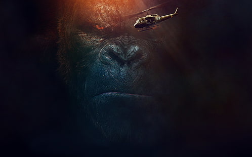 Kong Island carta da parati digitale, film, Kong: Skull Island, Ape, Gorilla, King Kong, Sfondo HD HD wallpaper