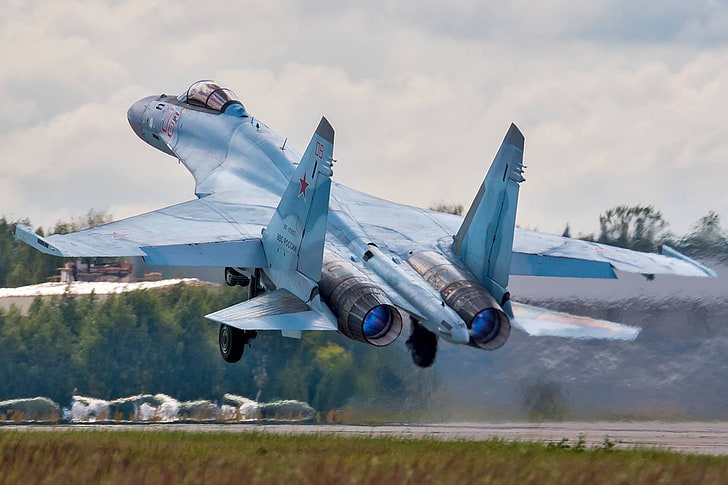 Sukhoi Su-35, Força Aérea Russa, avião, avião militar, veículo, HD papel de parede