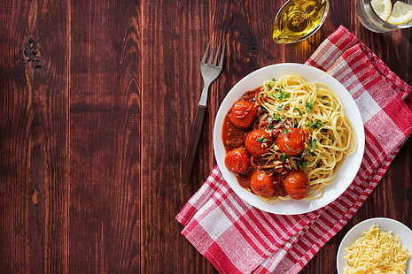 Essen, Mahlzeit, Pasta, Stillleben, Tomate, HD-Hintergrundbild HD wallpaper