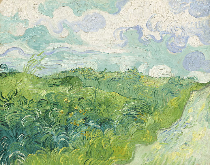 Vincent van Gogh, malarstwo olejne, malarstwo, pejzaż, Tapety HD